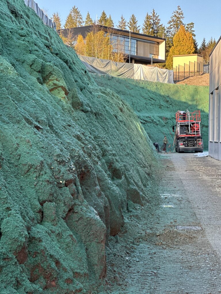 Greening after excavation work
